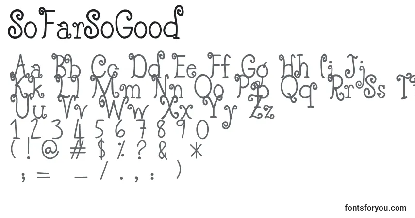 characters of sofarsogood font, letter of sofarsogood font, alphabet of  sofarsogood font