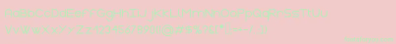 GasaltBlack Font – Green Fonts on Pink Background