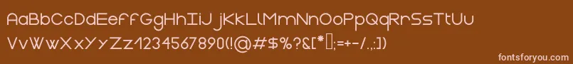 フォントGasaltBlack – 茶色の背景にピンクのフォント