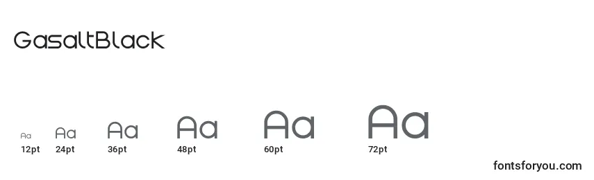 GasaltBlack Font Sizes