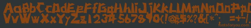 Mstkrufc Font – Brown Fonts on Black Background