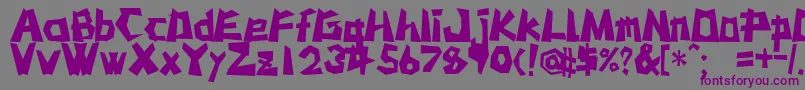 Mstkrufc-Schriftart – Violette Schriften auf grauem Hintergrund