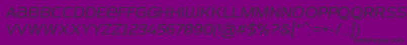 Czcionka AzoftSansItalic – czarne czcionki na fioletowym tle