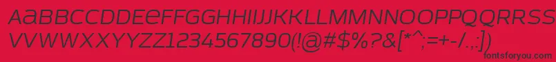 AzoftSansItalic Font – Black Fonts on Red Background