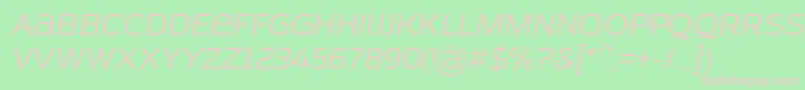 AzoftSansItalic Font – Pink Fonts on Green Background