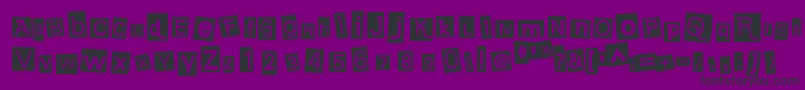 EarwigFactoryRg Font – Black Fonts on Purple Background