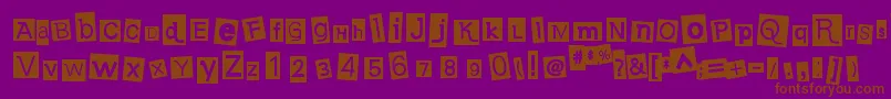 EarwigFactoryRg Font – Brown Fonts on Purple Background