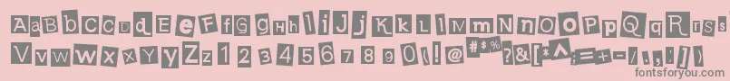 EarwigFactoryRg Font – Gray Fonts on Pink Background