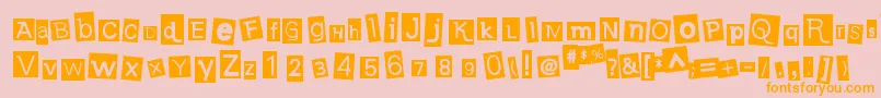 EarwigFactoryRg Font – Orange Fonts on Pink Background