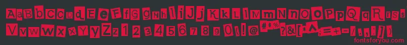 EarwigFactoryRg Font – Red Fonts on Black Background
