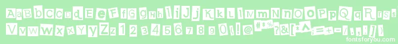 EarwigFactoryRg Font – White Fonts on Green Background