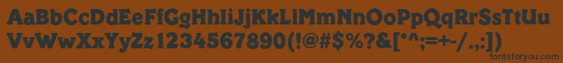 PickeringRegular-Schriftart – Schwarze Schriften auf braunem Hintergrund