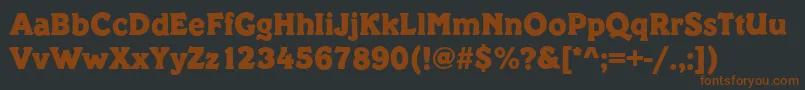 PickeringRegular Font – Brown Fonts on Black Background