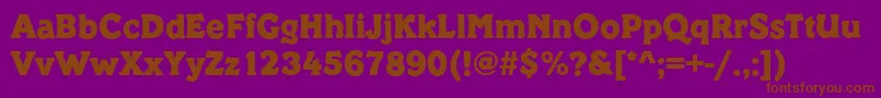 PickeringRegular Font – Brown Fonts on Purple Background