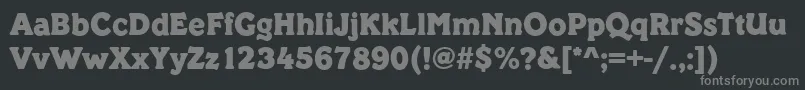 Fonte PickeringRegular – fontes cinzas em um fundo preto