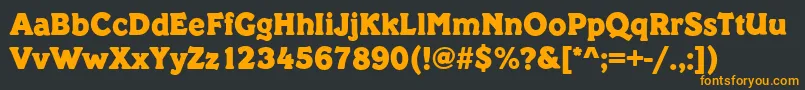 PickeringRegular Font – Orange Fonts on Black Background
