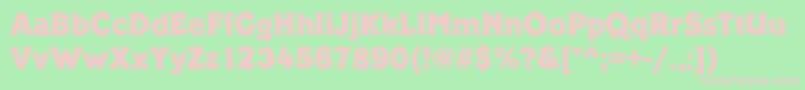 PickeringRegular Font – Pink Fonts on Green Background