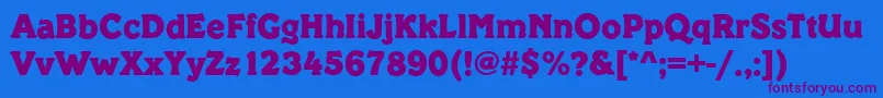 PickeringRegular Font – Purple Fonts on Blue Background