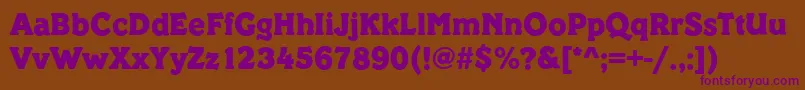 PickeringRegular Font – Purple Fonts on Brown Background