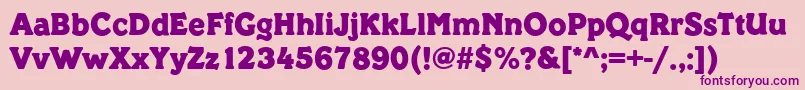 PickeringRegular Font – Purple Fonts on Pink Background