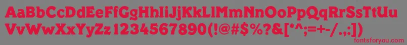 PickeringRegular Font – Red Fonts on Gray Background