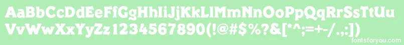 PickeringRegular Font – White Fonts on Green Background