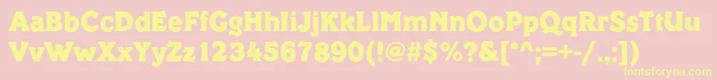 PickeringRegular-Schriftart – Gelbe Schriften auf rosa Hintergrund