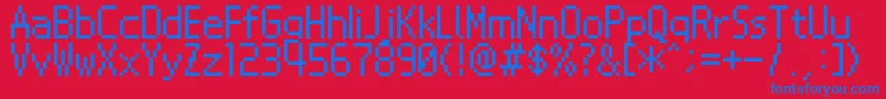 Nds12 Font – Blue Fonts on Red Background