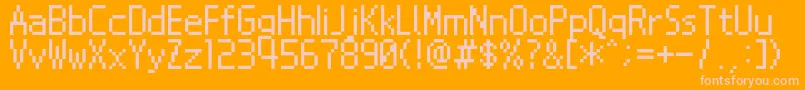 Nds12 Font – Pink Fonts on Orange Background