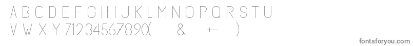 Subtlesanslight-fontti – harmaat kirjasimet valkoisella taustalla