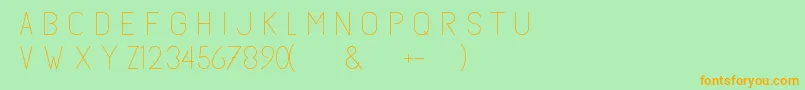 Subtlesanslight Font – Orange Fonts on Green Background