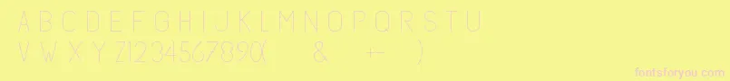 Subtlesanslight-fontti – vaaleanpunaiset fontit keltaisella taustalla