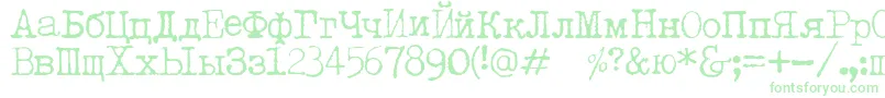 フォントLetteratrentadueTranslit – 緑のフォント