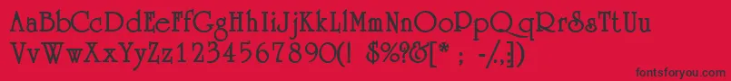 AcademiasskBold Font – Black Fonts on Red Background