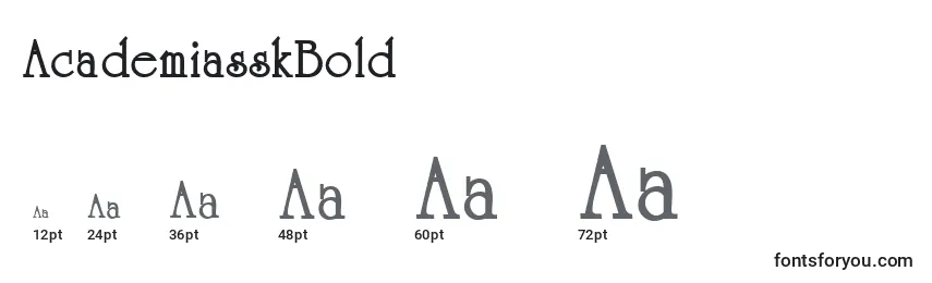 Размеры шрифта AcademiasskBold