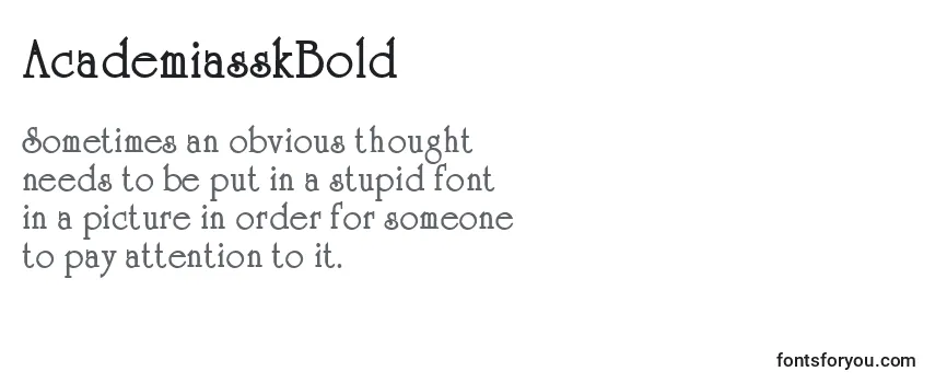 Review of the AcademiasskBold Font