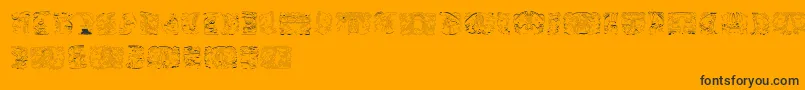 SpiritOfMontezuma Font – Black Fonts on Orange Background