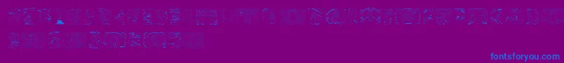 SpiritOfMontezuma Font – Blue Fonts on Purple Background