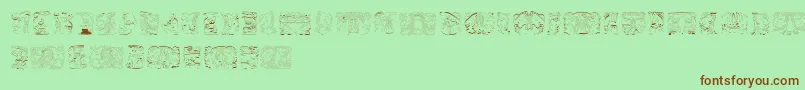 SpiritOfMontezuma Font – Brown Fonts on Green Background