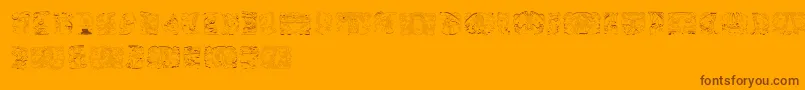 SpiritOfMontezuma Font – Brown Fonts on Orange Background