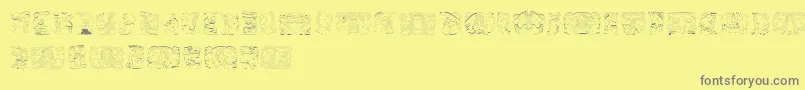 Шрифт SpiritOfMontezuma – серые шрифты на жёлтом фоне