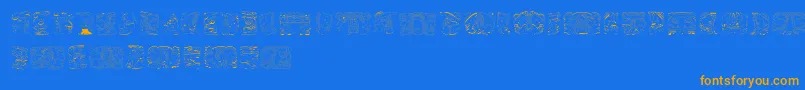 SpiritOfMontezuma Font – Orange Fonts on Blue Background