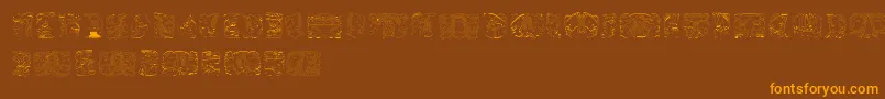 SpiritOfMontezuma Font – Orange Fonts on Brown Background