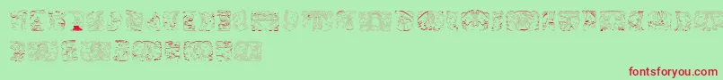 SpiritOfMontezuma Font – Red Fonts on Green Background