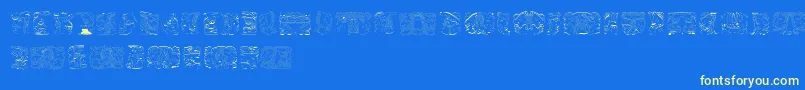 SpiritOfMontezuma Font – Yellow Fonts on Blue Background