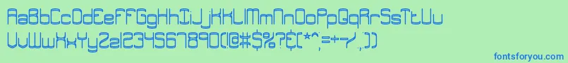 Enthuse Font – Blue Fonts on Green Background