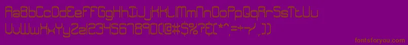 Enthuse Font – Brown Fonts on Purple Background