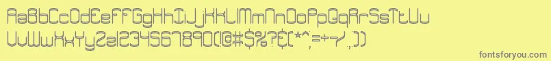 フォントEnthuse – 黄色の背景に灰色の文字