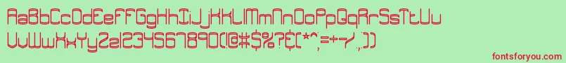 Enthuse Font – Red Fonts on Green Background