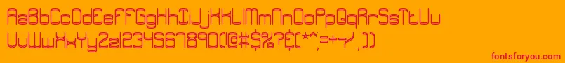 Enthuse Font – Red Fonts on Orange Background